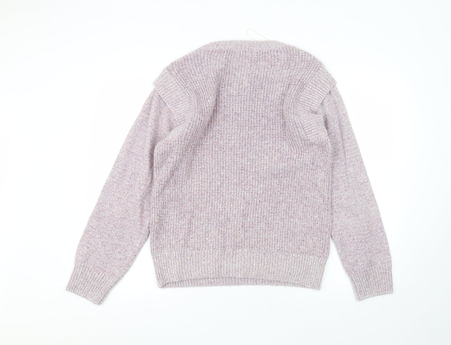 Matalan Womens Purple Round Neck  Acrylic Pullover Jumper Size L