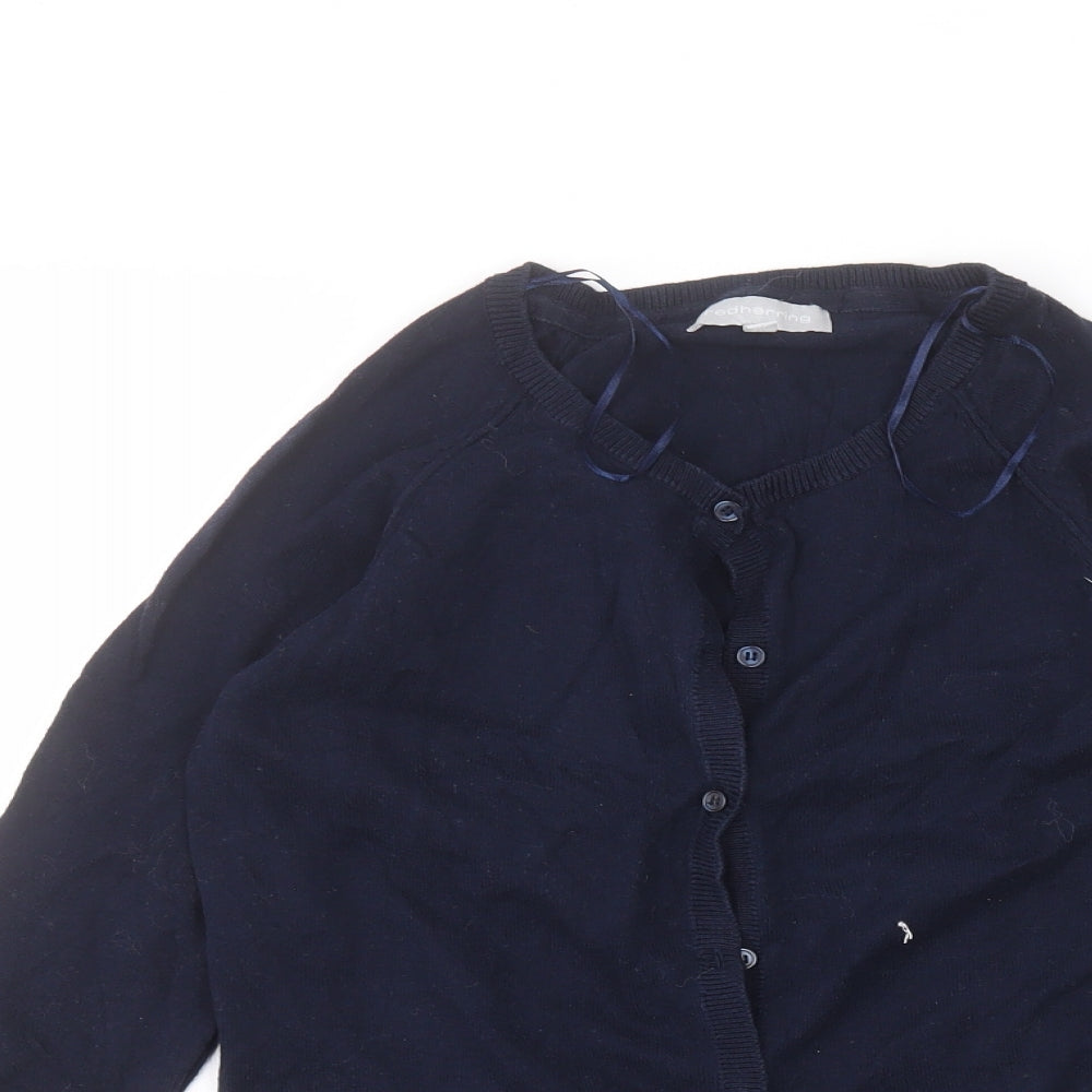 Debinhams Womens Blue Round Neck  Cotton Cardigan Jumper Size 10