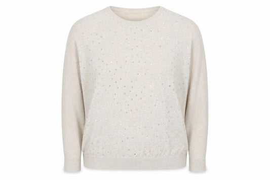 Wallis Womens Beige Round Neck  Viscose Pullover Jumper Size M