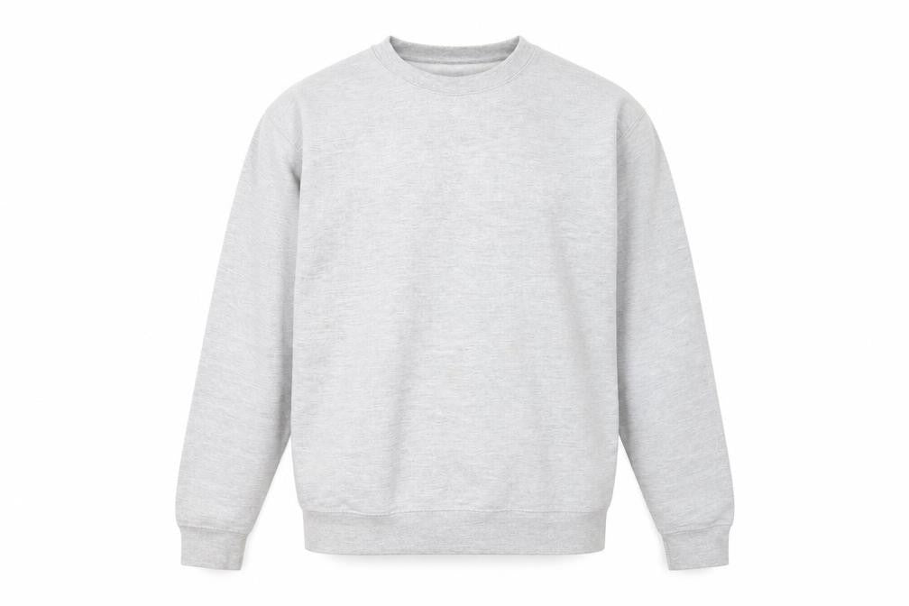 goneretro Mens Grey Round Neck  Cotton Pullover Jumper Size M