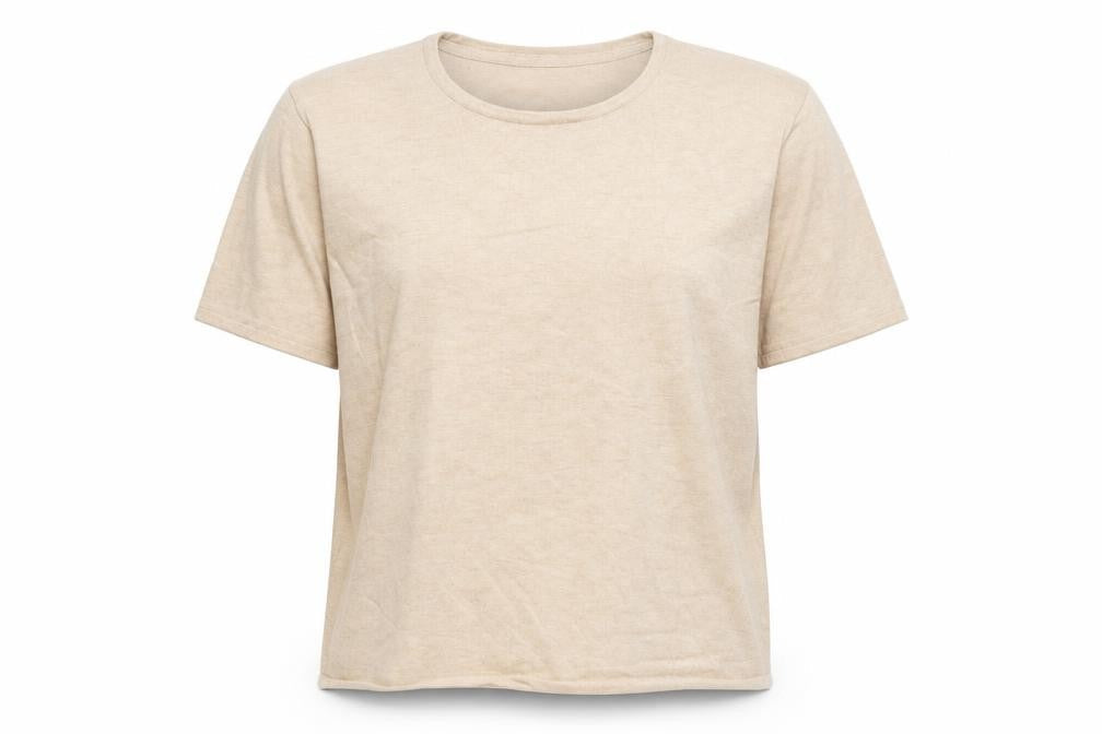 label be Womens Beige  Viscose Basic T-Shirt Size 20 Round Neck