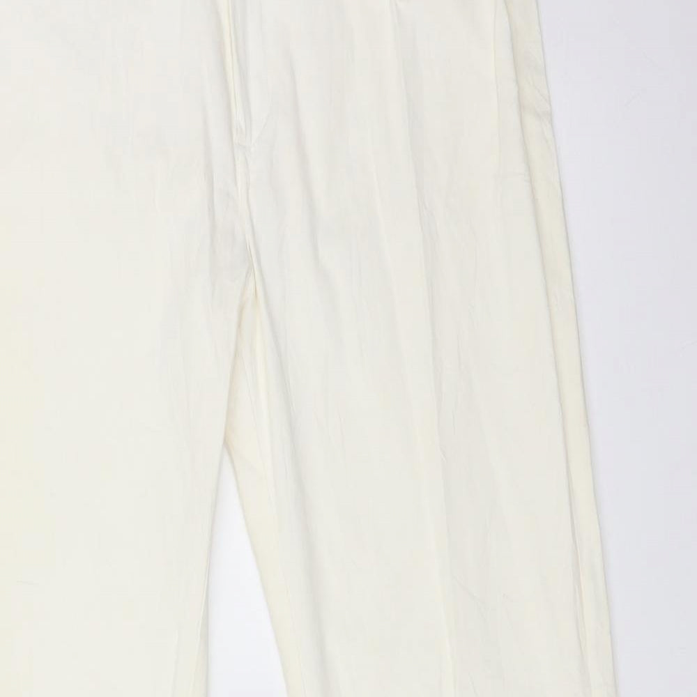 SAVIDA Womens Yellow  Cotton Trousers  Size 12 L31 in Regular