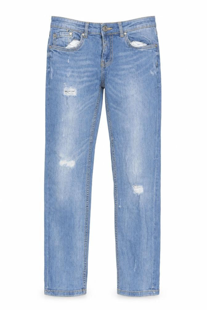 DENIM CO Womens Blue  Cotton Boyfriend Jeans Size 6 L28 in Regular