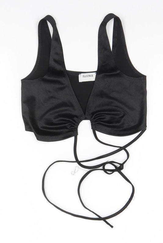 Flounce Womens Black   Basic T-Shirt Size 6