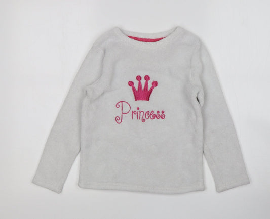 Love Sleep Girls White  Polyester Top Pyjama Top Size 8-9 Years   - princess
