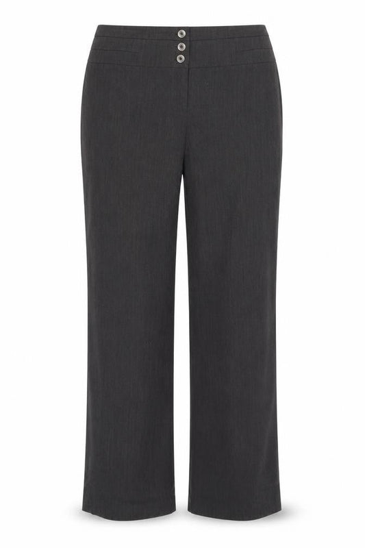 Collection Womens Grey  Polyester Dress Pants Trousers Size 14 L31 in Regular