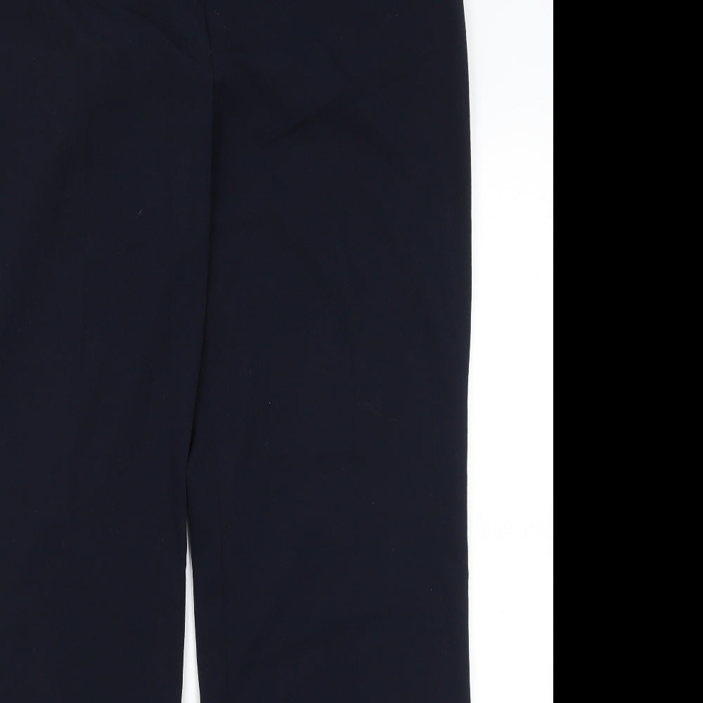 Collection Womens Blue  Polyester Dress Pants Trousers Size 14 L30 in Regular
