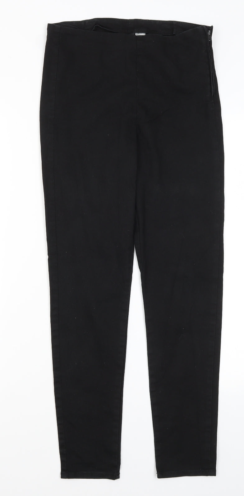 Divided Womens Black  Cotton Trousers  Size 12 L27 in Regular