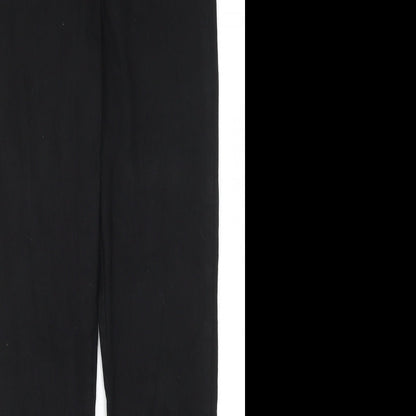 Divided Womens Black  Cotton Trousers  Size 12 L27 in Regular