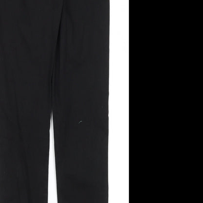 Divided Womens Black  Cotton Trousers  Size 12 L27 in Regular