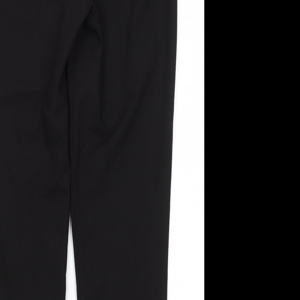 Preworn Womens Black  Polyester Dress Pants Trousers Size 10 L25.5 in Regular
