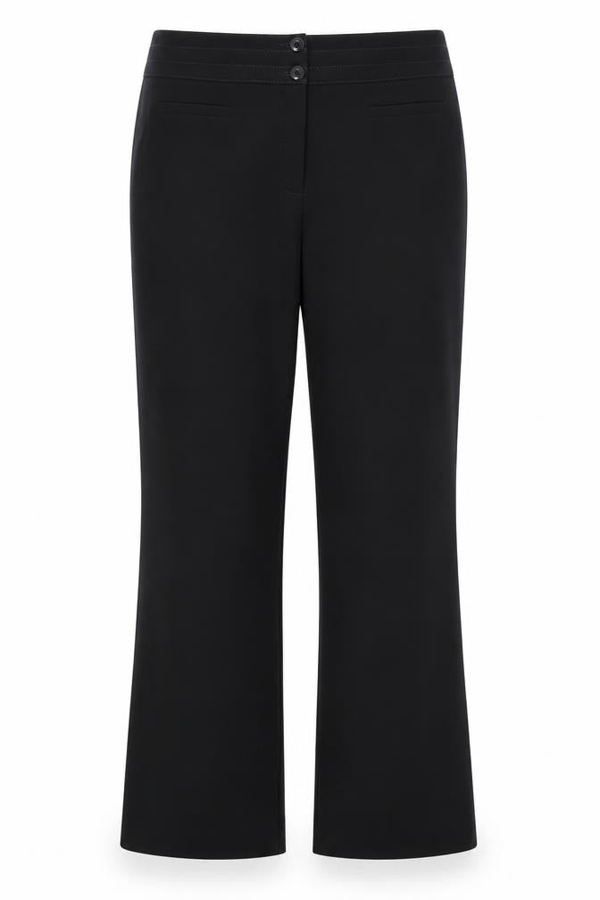 M7S Womens Black  Polyester Dress Pants Trousers Size 12 L29.5 in Regular