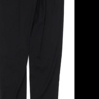 Tu Womens Black  Polyester Trousers  Size 10 L20 in Regular