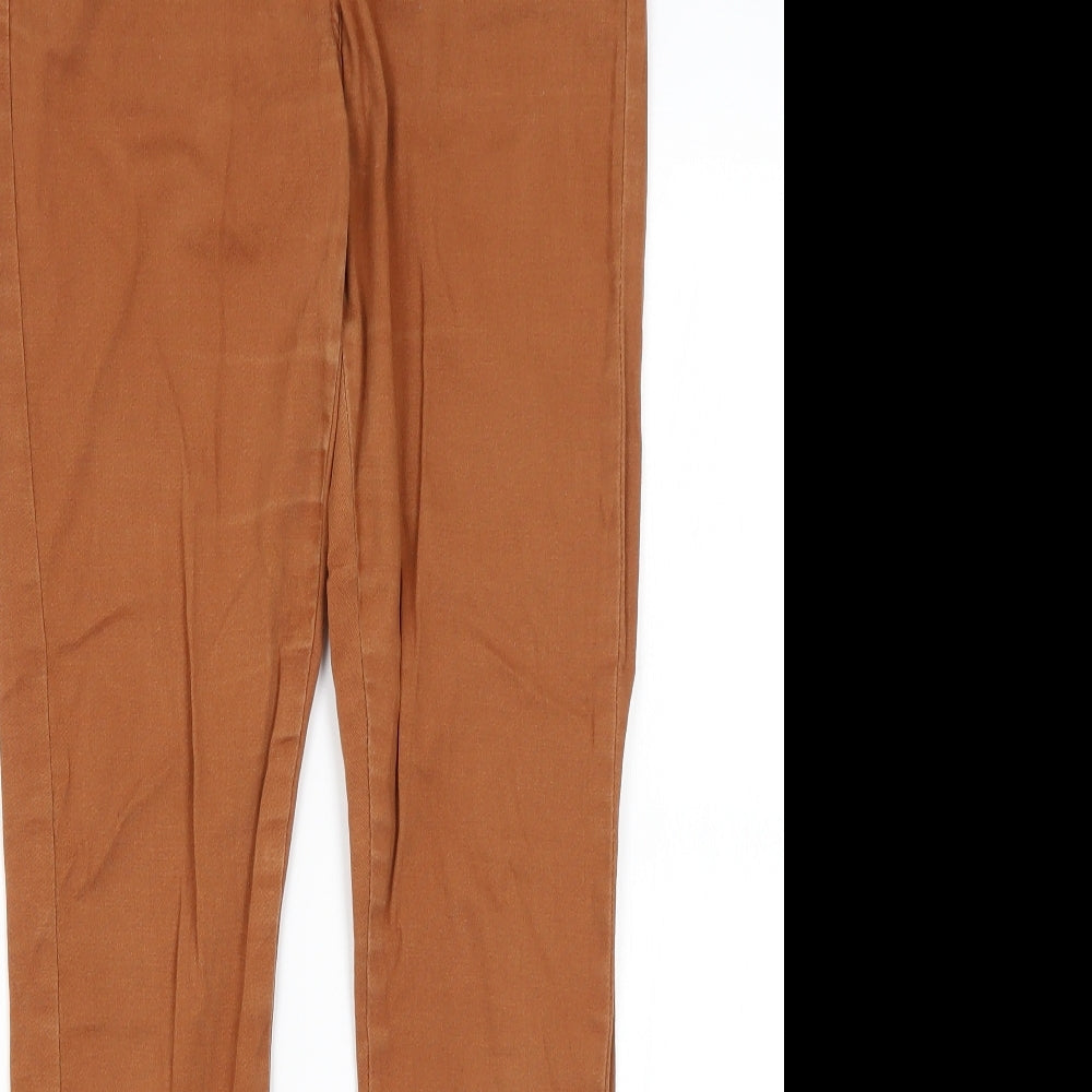 Urban Bliss Womens Brown  Cotton Trousers  Size 10 L28 in Regular
