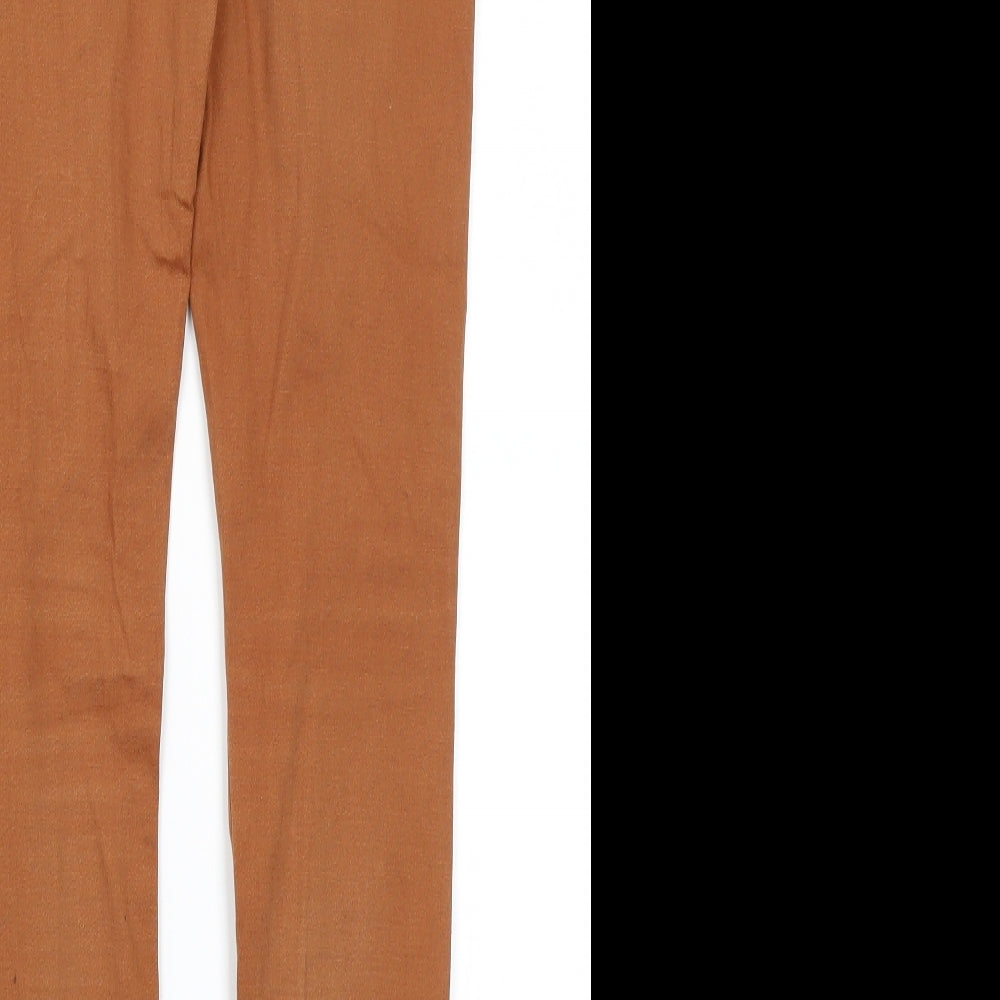 Urban Bliss Womens Brown  Cotton Trousers  Size 10 L28 in Regular