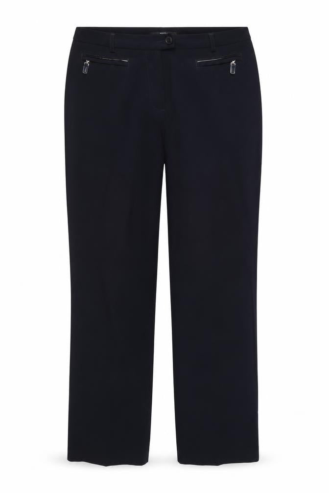 Marks & Spencer Womens Blue  Polyester Dress Pants Trousers Size 12 L31 in Regular
