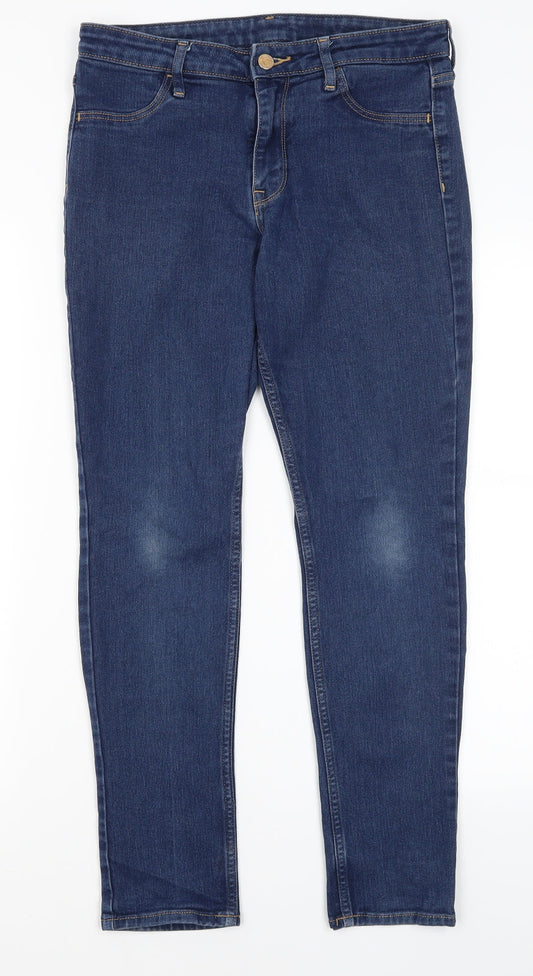 H&M Womens Blue  Cotton Straight Jeans Size 28 in L27 in Regular