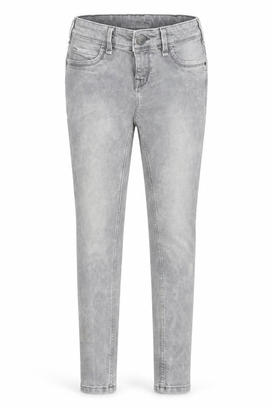 Here & There Girls Grey  Cotton Skinny Jeans Size 12 Years L25 in Regular