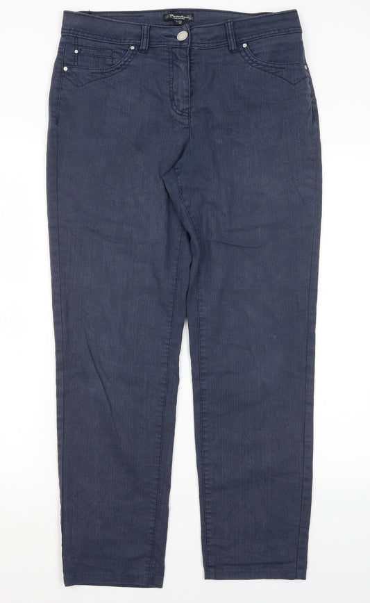 Preloved Brandtex Womens Blue  Cotton Straight Jeans Size 10 L28 in Regular - Front