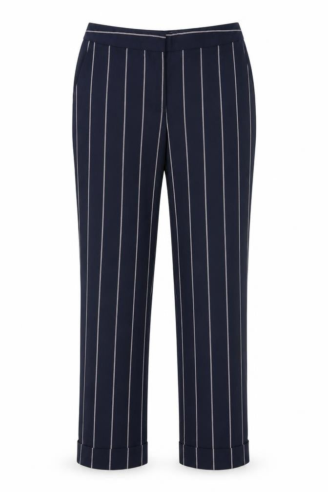 ASOS Womens Blue Striped Polyester Trousers  Size 6 L26.5 in Regular