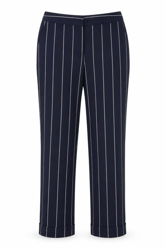 ASOS Womens Blue Striped Polyester Trousers  Size 6 L26.5 in Regular