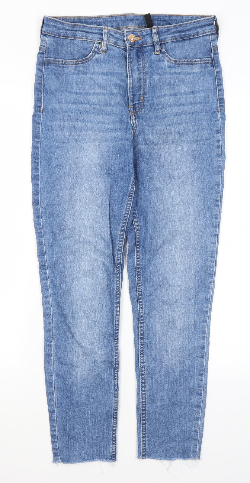 Divided Womens Blue  Cotton Skinny Jeans Size 10 L25 in Regular