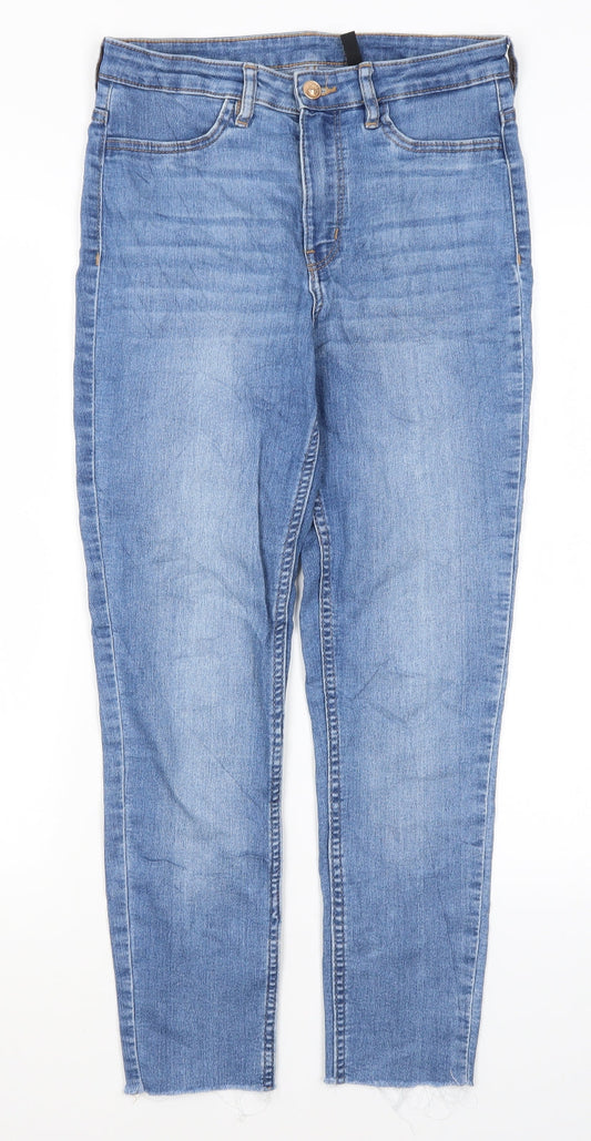 Divided Womens Blue  Cotton Skinny Jeans Size 10 L25 in Regular