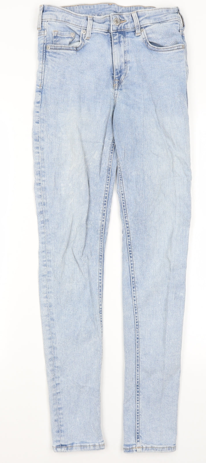 H&M Womens Blue  Cotton Skinny Jeans Size 26 in L30 in Regular