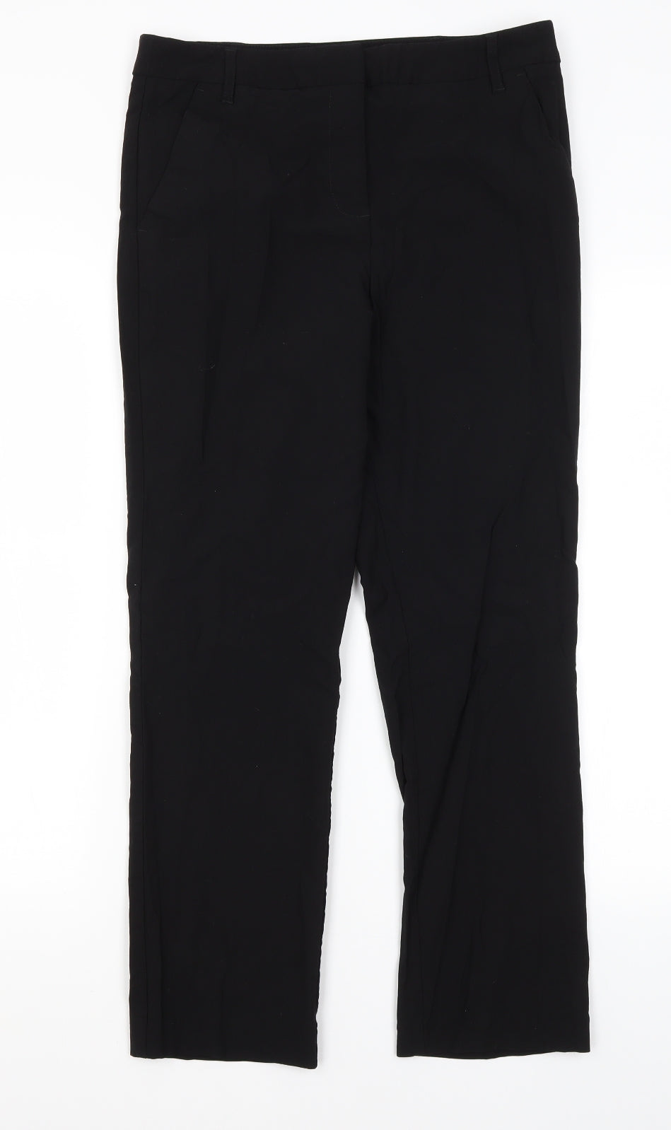 Papaya Womens Black  Polyester Dress Pants Trousers Size 12 L26.5 in Regular