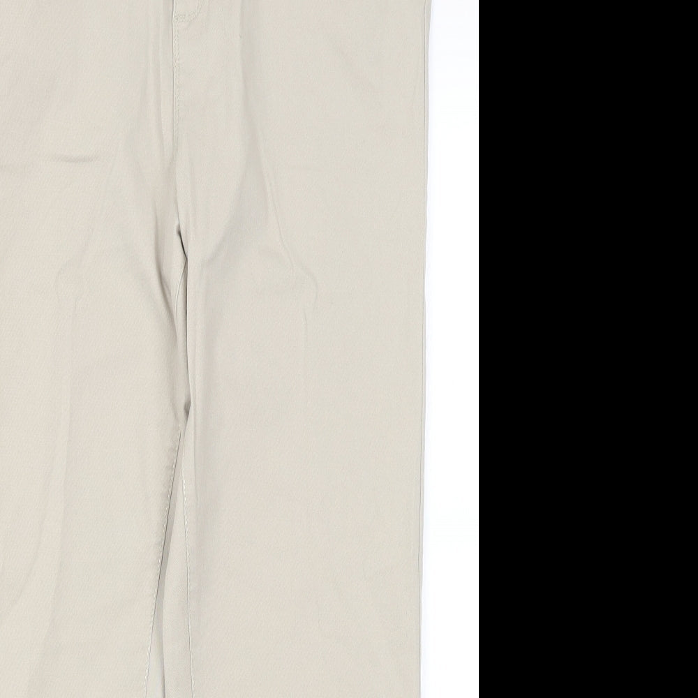 Alexara Womens Beige  Cotton Trousers  Size 18 L28 in Regular
