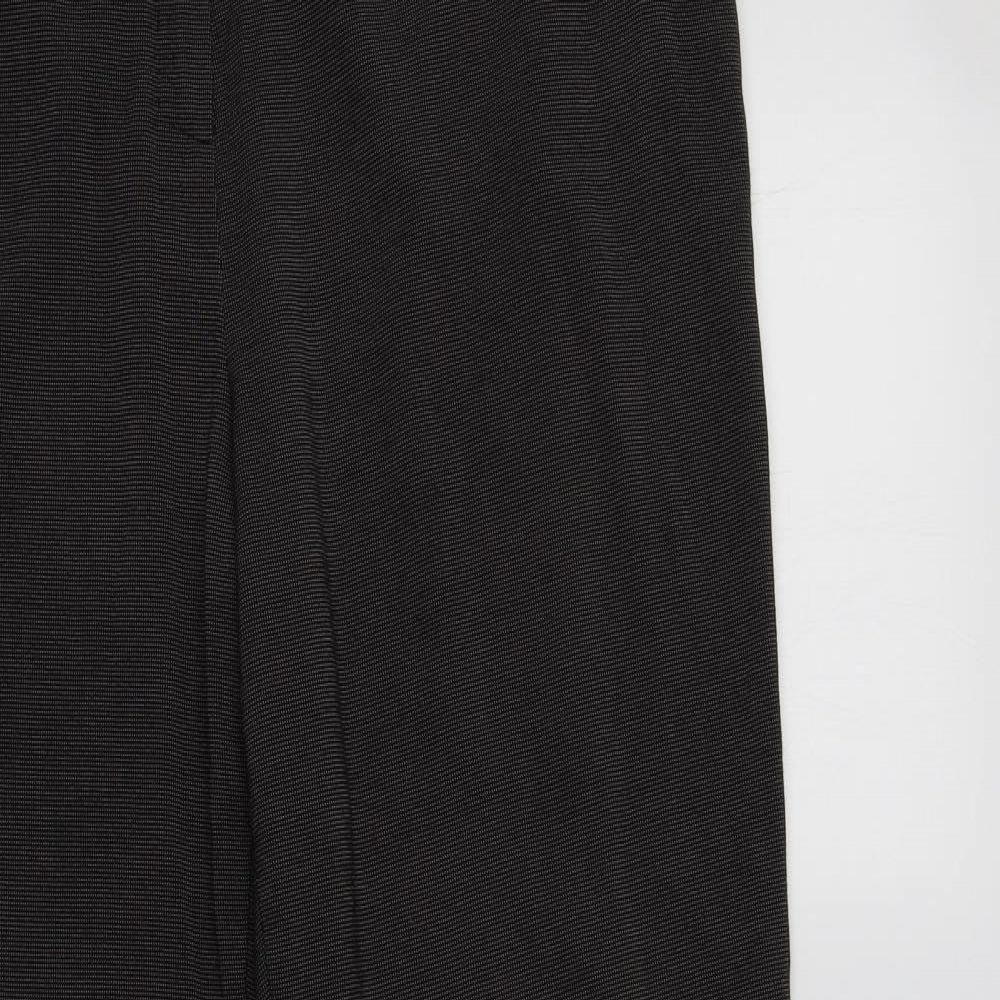 M&S Womens Grey  Polyester Dress Pants Trousers Size 16 L32 in Regular