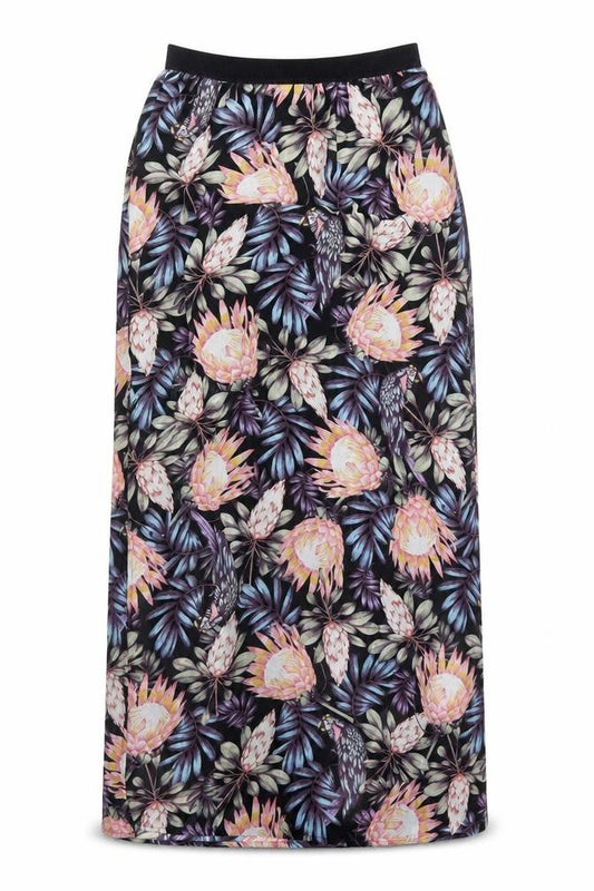 H&M Womens Multicoloured Floral Polyester Straight & Pencil Skirt Size 6