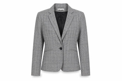 H&M Womens Multicoloured Check Polyester Jacket Suit Jacket Size 8