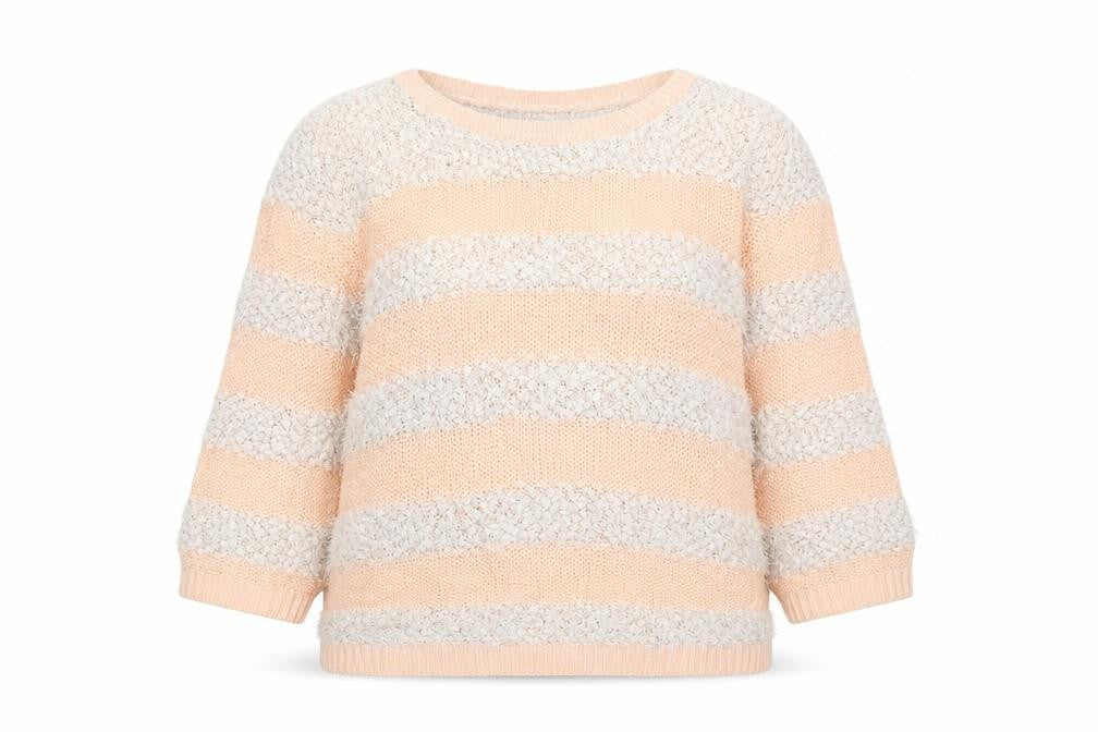 ORIGINALS Womens Multicoloured Striped Polyester Pullover Sweatshirt Size XL