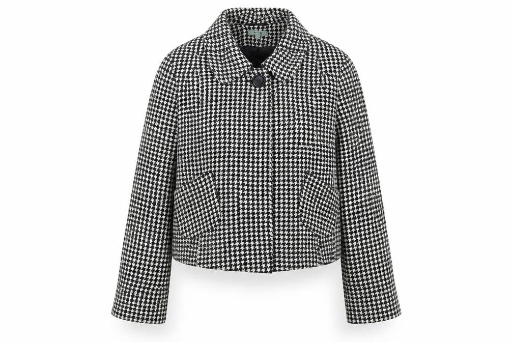 Therapy Womens Multicoloured Houndstooth  Jacket Coat Size 12