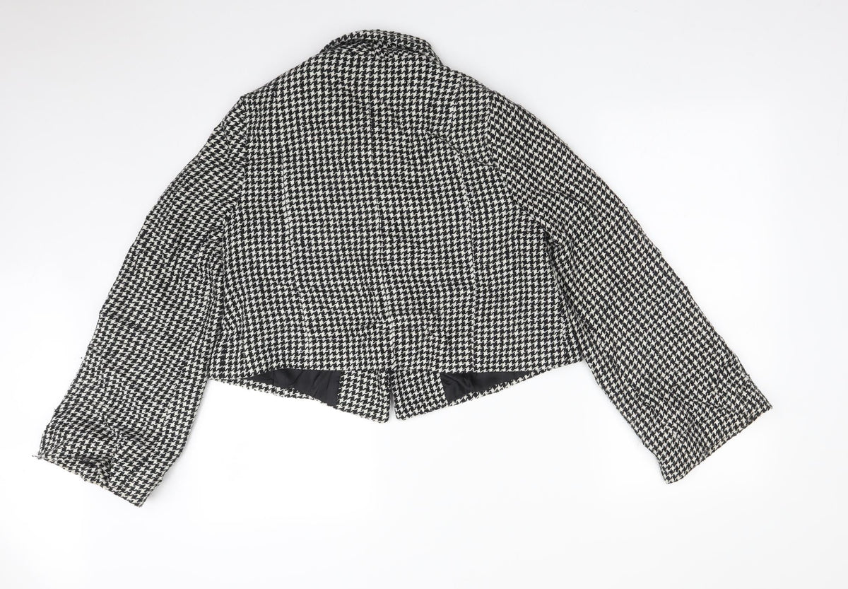 Therapy Womens Multicoloured Houndstooth  Jacket Coat Size 12