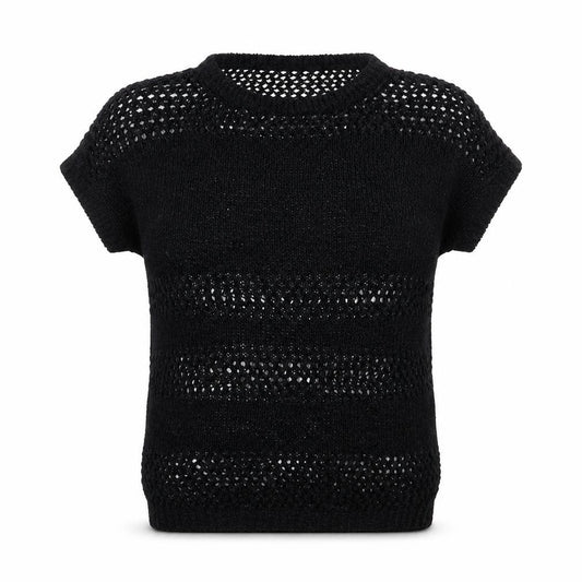 Wallis Womens Black   Basic T-Shirt Size S Round Neck