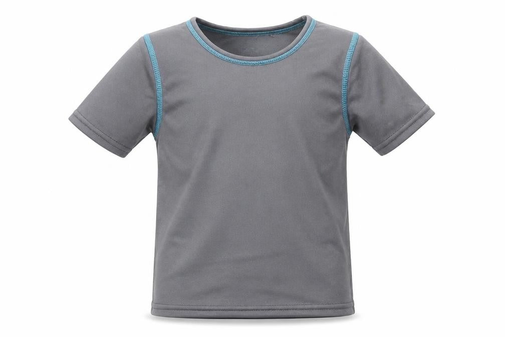 Crane Boys Grey  Polyester Basic T-Shirt Size 3-4 Years Crew Neck