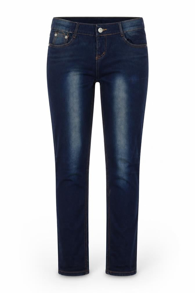 Preworn Womens Blue  Cotton Skinny Jeans Size 8 L30 in Regular
