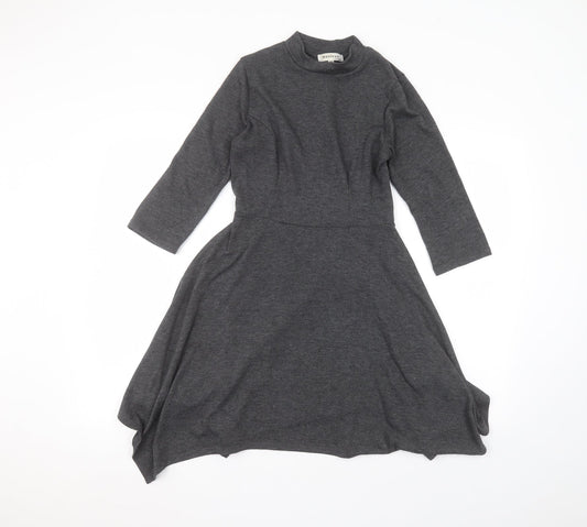 Monteau Womens Grey  Polyester A-Line  Size S Round Neck