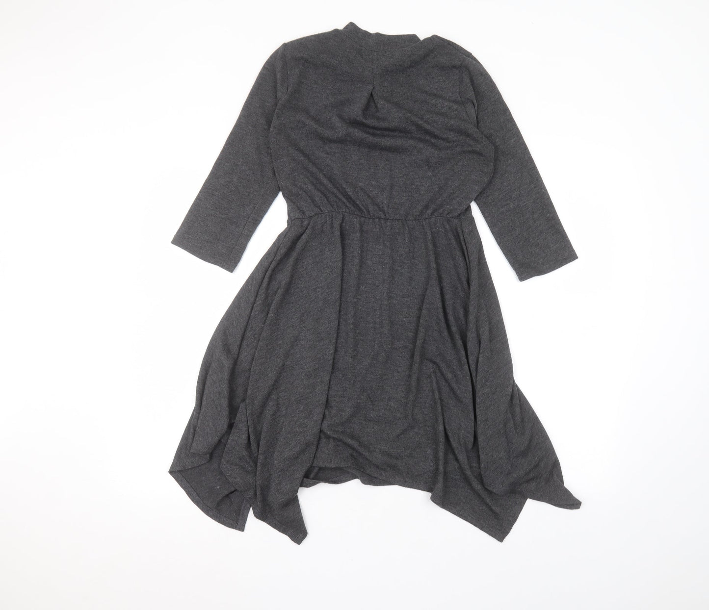 Monteau Womens Grey  Polyester A-Line  Size S Round Neck