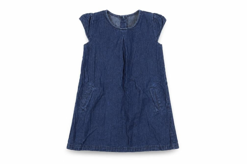 Matalan Girls Blue  Cotton A-Line  Size 3-4 Years Round Neck