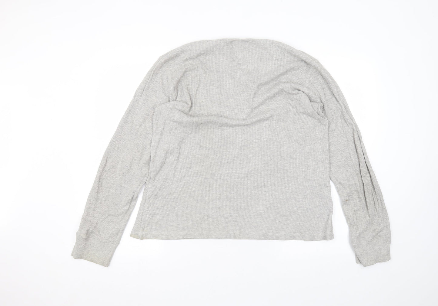 Peacocks Womens Grey Round Neck  Cotton Pullover Jumper Size L