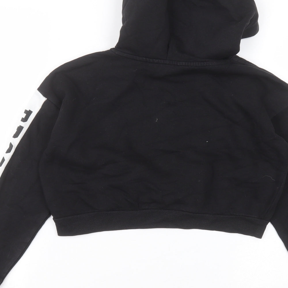 H&M Boys Black  Cotton Pullover Hoodie Size 9-10 Years
