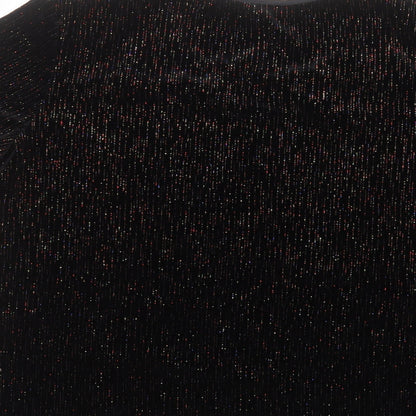 Roman Womens Black  Polyester Basic T-Shirt Size M Round Neck