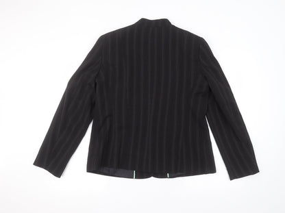 Klass Womens Black Striped  Jacket  Size 14