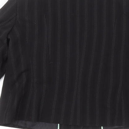 Klass Womens Black Striped  Jacket  Size 14