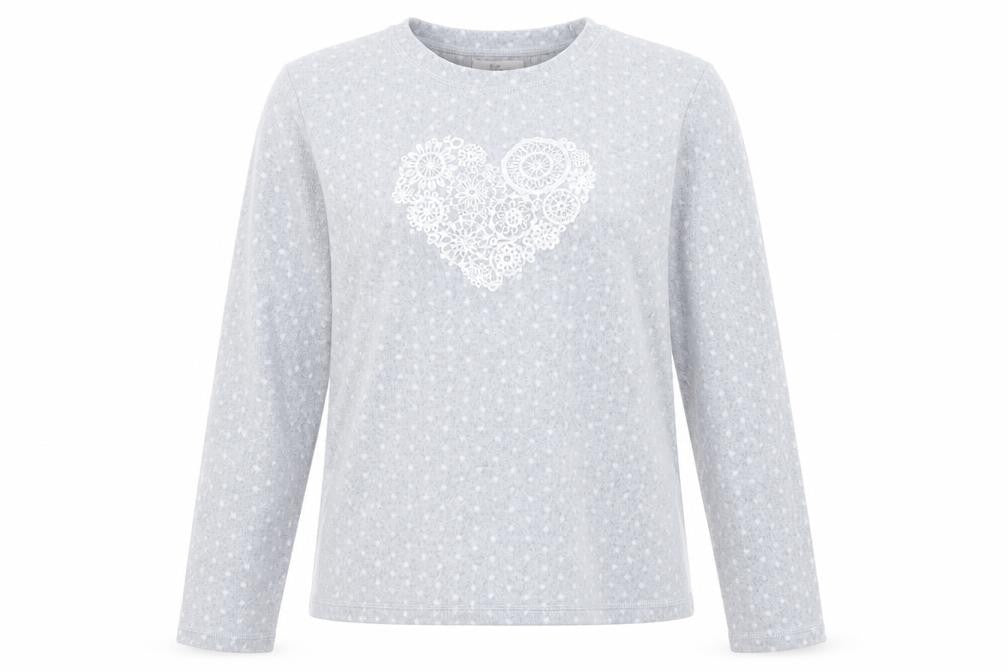 Primark Womens Grey Round Neck Polka Dot Polyester Pullover Jumper Size M