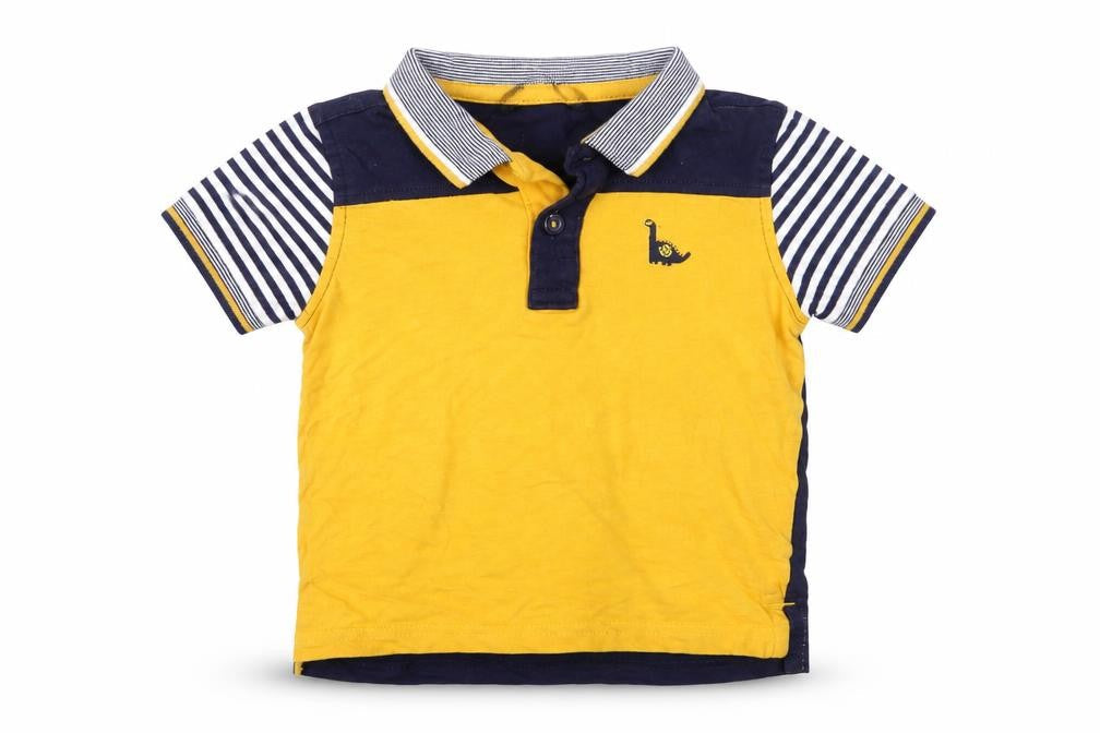 George Baby Blue  Cotton Basic T-Shirt Size 12-18 Months Collared