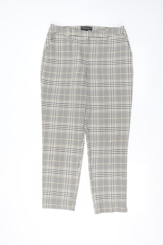 Dorothy Perkins Womens White  Polyester Trousers  Size 10 L27 in Regular